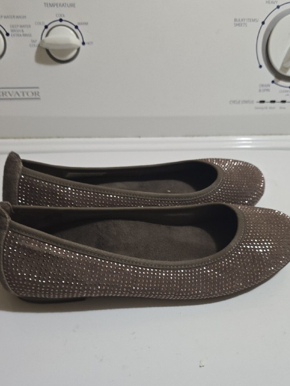 Vionic Brown Crystal-Embellished Ballet Flats - Picture 4 of 6